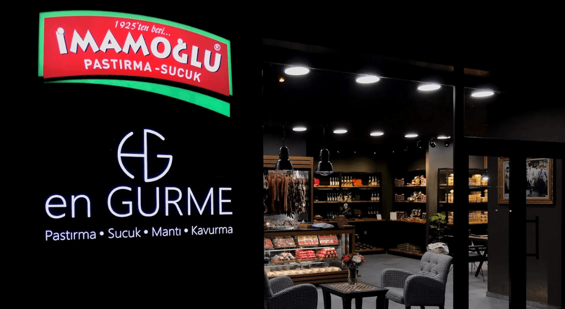 İmamoğlu EnGurme mağazası — pastırma, sucuk, mantı, kavurma